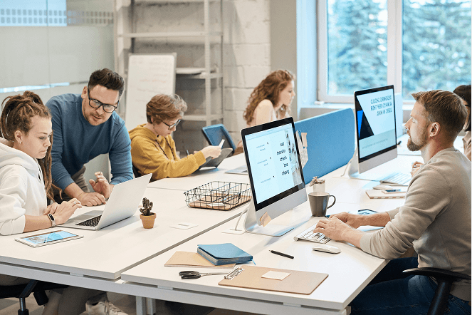 Office Desk Team Image